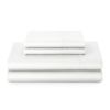 3-Piece 300 Thread Count Arctic White Cotton Sateen Bed Sheet Set, Twin