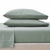 Cool Crisp 4-Piece 300 Thread Count Green River Cotton Percale Sheet Set, Queen