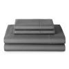 4-Piece 100% Cotton 400 Thread Count Grey Performance Sheet Set, Full