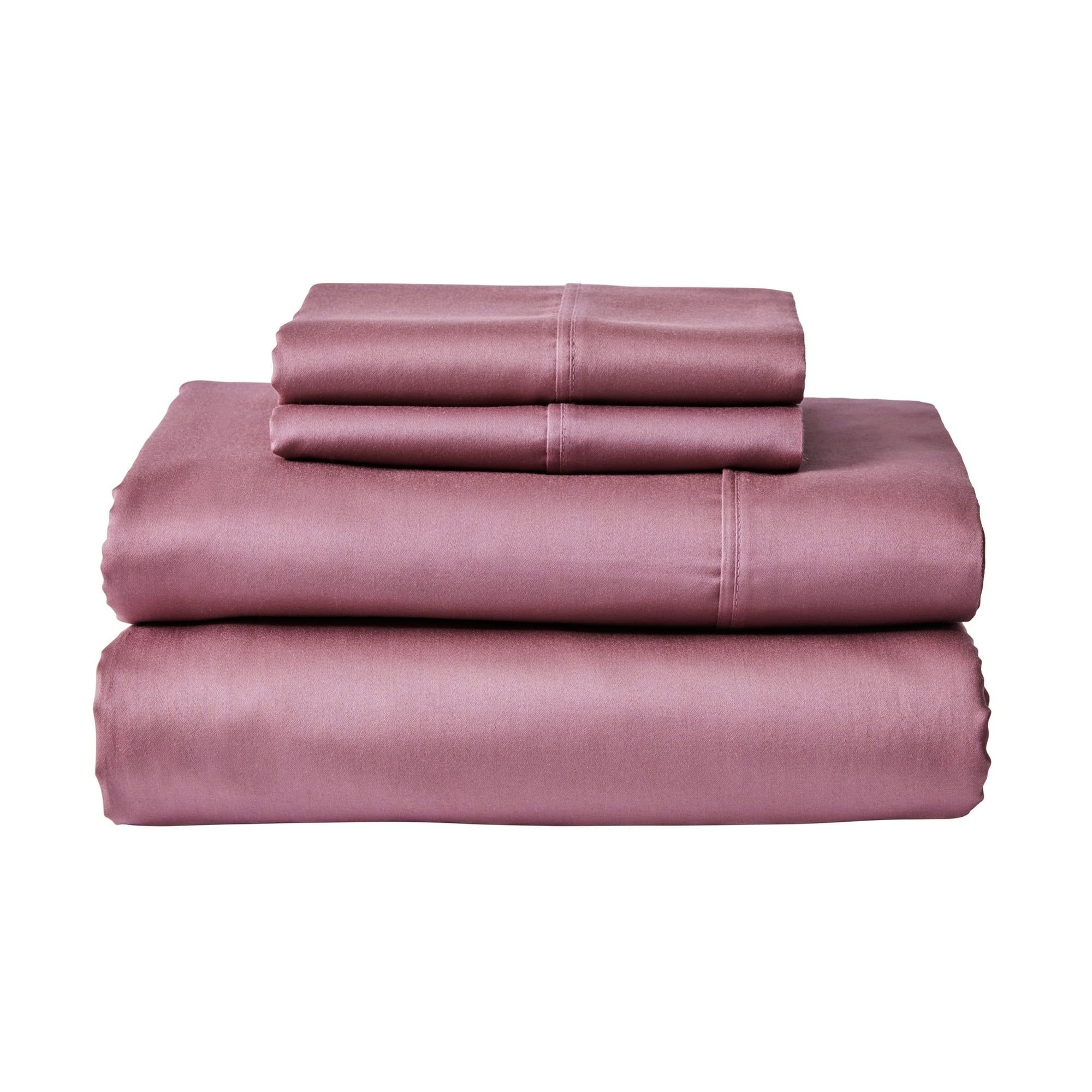 4-Piece 100% Cotton 400 Thread Count Violet Gem Performance Sheet Set, Full