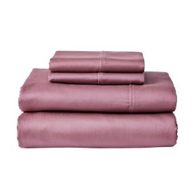 4-Piece 100% Cotton 400 Thread Count Violet Gem Performance Sheet Set, Full