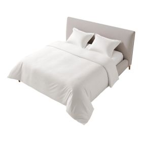 Queen Duvet Cover Set, 100% Cotton, 3 Pieces Bedding Set Queen Size with 1 Duvet Cover 90 x 90 in and 2 Pillow Shams 20 x 26 in, Soft Breathable