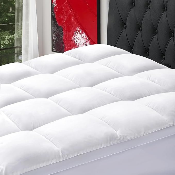 SOPAT Mattress Topper King Size Extra Thick Mattress Pad 8-21" Deep Pocket Soft Down Alternative Fill Mattress Protector Pillow Top Mattress Cover (78