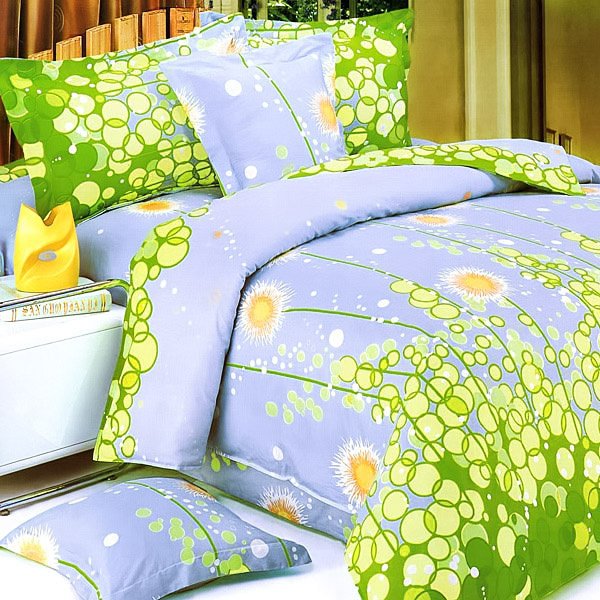 Blancho Bedding - [Dandelion Dream] Luxury 4PC Mini Comforter Set Combo 300GSM (King Size)