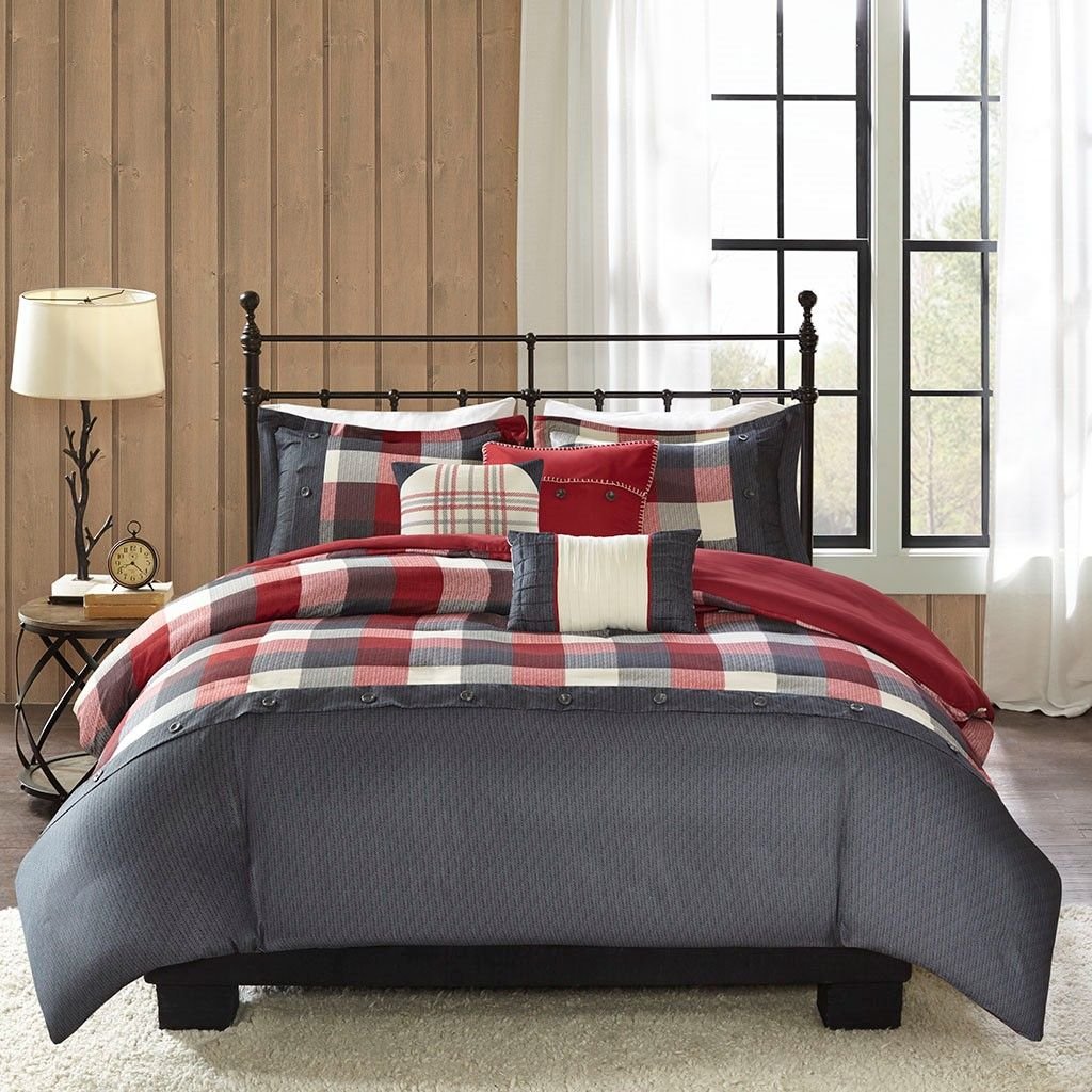 6 Piece Herringbone Duvet Cover Set