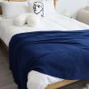 SOGA Royal Blue Acrylic Knitted Throw Blanket â€“ Soft and Cozy Decorative Blanket for Bed, Sofa, Couch, or Living Room