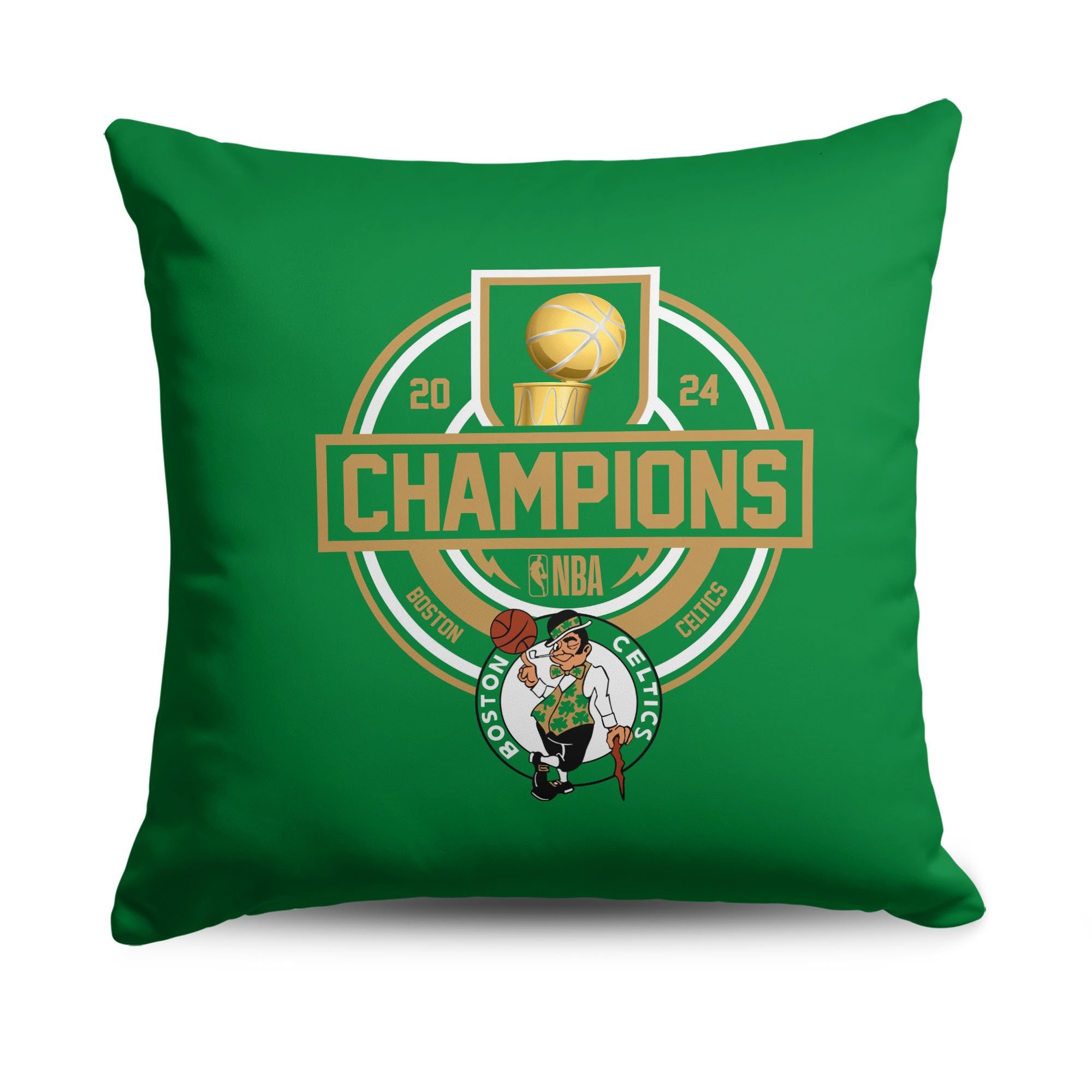 NBA Champs Celtics 2 for 1 Printed Throw Pillow