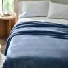 Luxury Velvet Plush Blanket, Blue, Full/Queen
