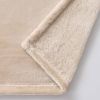 Luxury Velvet Plush Blanket, Tan, King, Adult/Teen