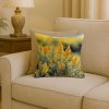 Nebraska Goldenrod in Watercolor Throw Pillow Machine Washable, Indoor Outdoor Decorative Pillow for Couch, Bed or Patio, 18Hx18W