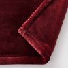 Luxury Velvet Plush Blanket, Dark Red, King, Adult/Teen