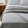 Luxury Velvet Plush Blanket, Silver, King