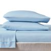 3-Piece 300 Thread Count Blue Drop Cotton Sateen Bed Sheet Set, Twin