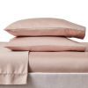 3-Piece 300 Thread Count Block Print Floral Soft Sea Cotton Sateen Bed Sheet Set, Twin