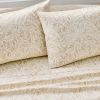 300 Thread Count Cotton Percale 3-Piece Vierra Vine Beige Bed Sheet Set, Twin