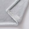Luxury Velvet Plush Blanket, Silver, King