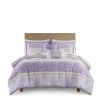 5 PCS King/Cal King Seersucker Comforter Set with Throw Pillows