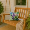 PiooNew Hampshire Purple Lilac in Watercolor Throw Pillow Machine Washable, Indoor Outdoor Decorative Pillow for Couch, Bed or Patio, 14Hx14W