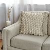 (2 pack)Nubby Dots Throw Pillow, 20" x 20", Square, Neutral, 1 per Pack