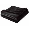 Luxury Velvet Plush Blanket, Black, Full/Queen, Adult/Teen