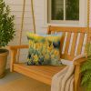 Nebraska Goldenrod in Watercolor Throw Pillow Machine Washable, Indoor Outdoor Decorative Pillow for Couch, Bed or Patio, 18Hx18W