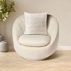 HGTV Curlicue Faux Fur Pillow Snowbound 18 x 18 inches