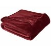 Luxury Velvet Plush Blanket, Dark Red, King, Adult/Teen