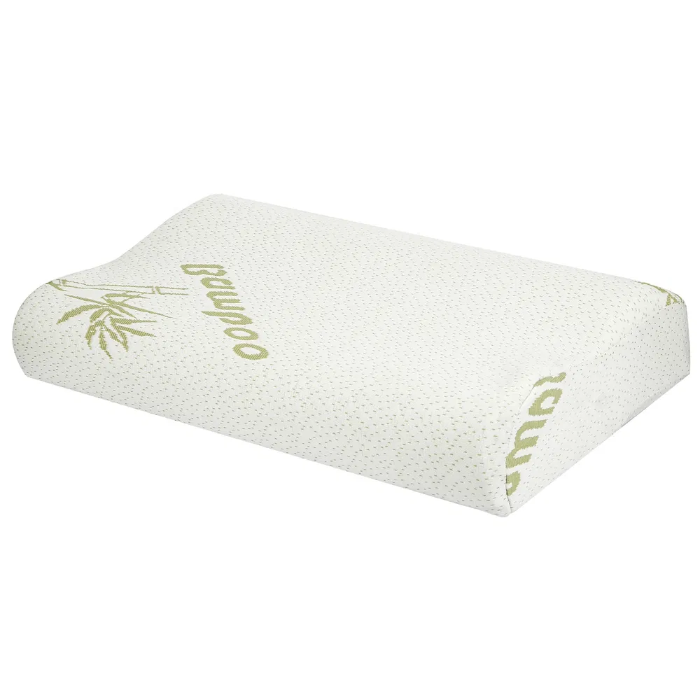 Bamboo Memory Foam Sleep Pillow Contoured Cervical Orthopedic Pillow Neck Support Breath Pillow (Option: Standard)