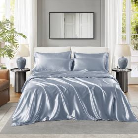 Satin Luxury Sheet Set Full (Color: as Pic)