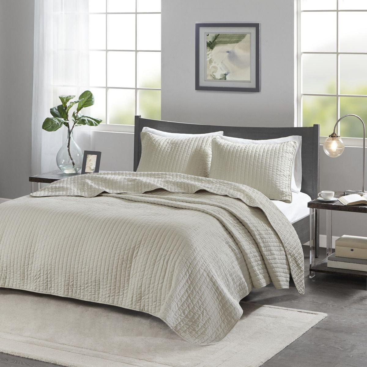 3 Piece Quilt Set (Color: as Pic)