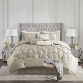 7 Piece Tufted Comforter Set (Color: as Pic)